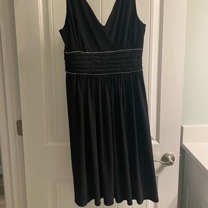Black Dressbarn Dress w Rhinestone Detail - Size 12